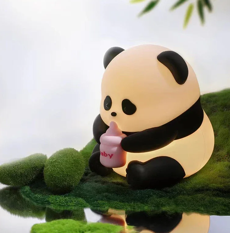 Lámpara Nocturna Adorable con Control Táctil - Lámpara de Silicona Recargable por USB para la Habitación Infantil